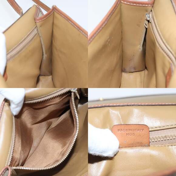 CELINE Macadam Canvas Shoulder Bag Beige - Picture 12 of 12